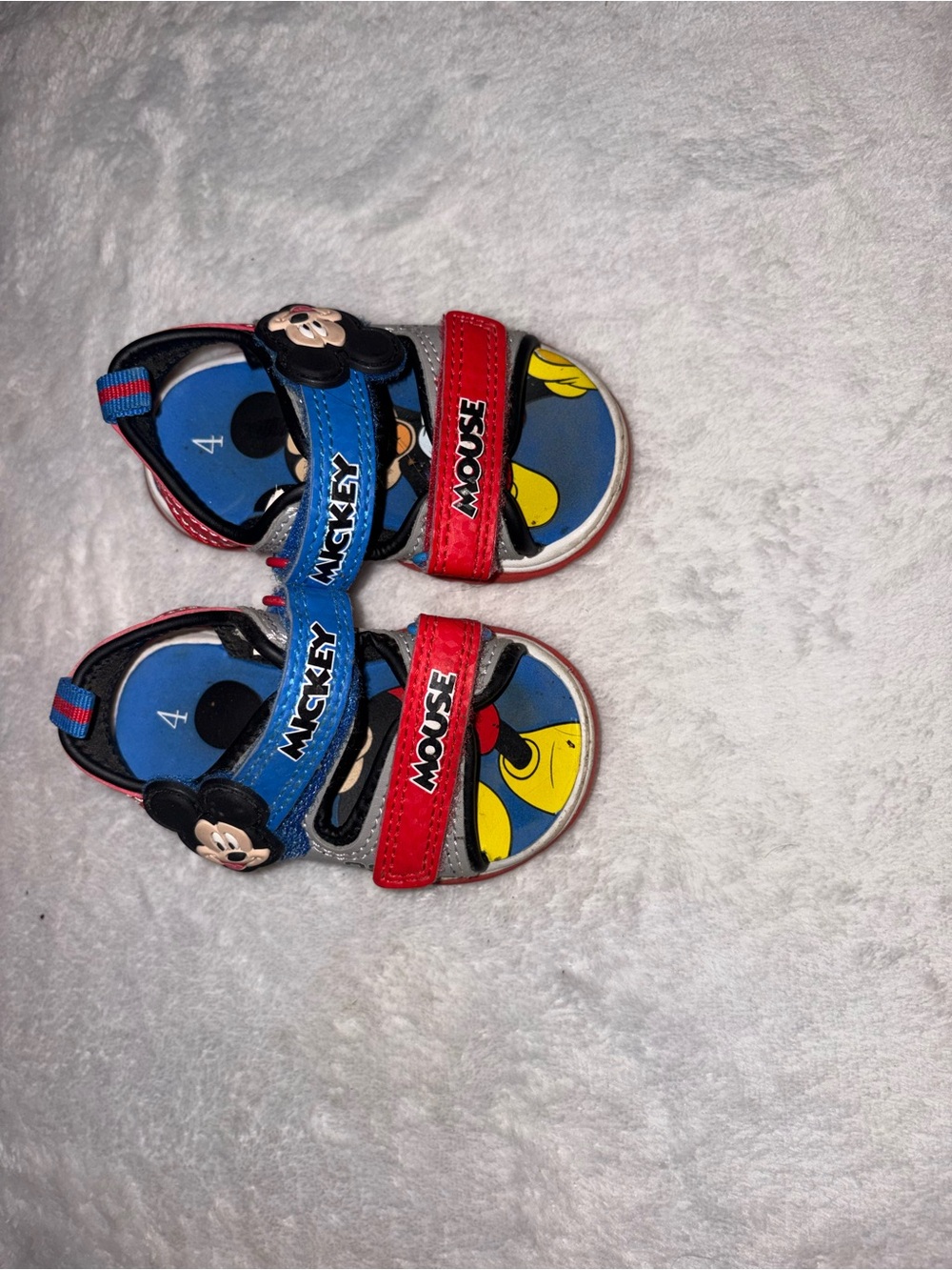 Disney Mickey Mouse Blue & Red Kids Sandals with Character Detail